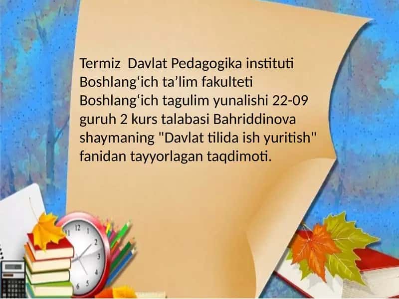Boshlangʻich taʼlim fakulteti 1