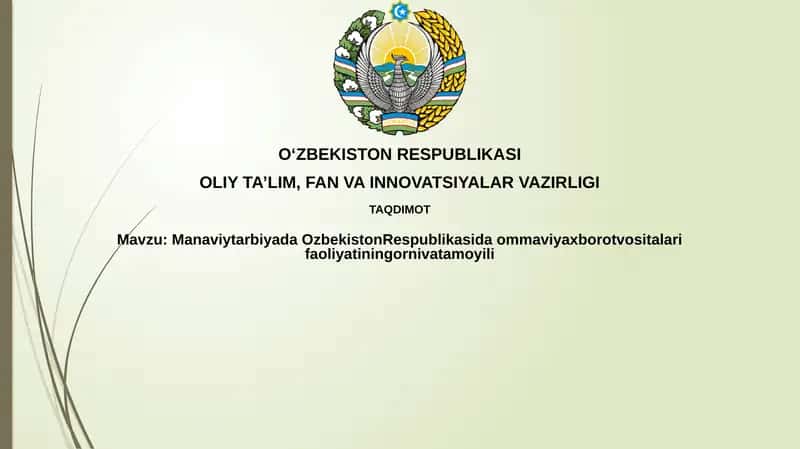 Ommaviy axborot vositalari faoliyatining asosiy tamoyillari 1