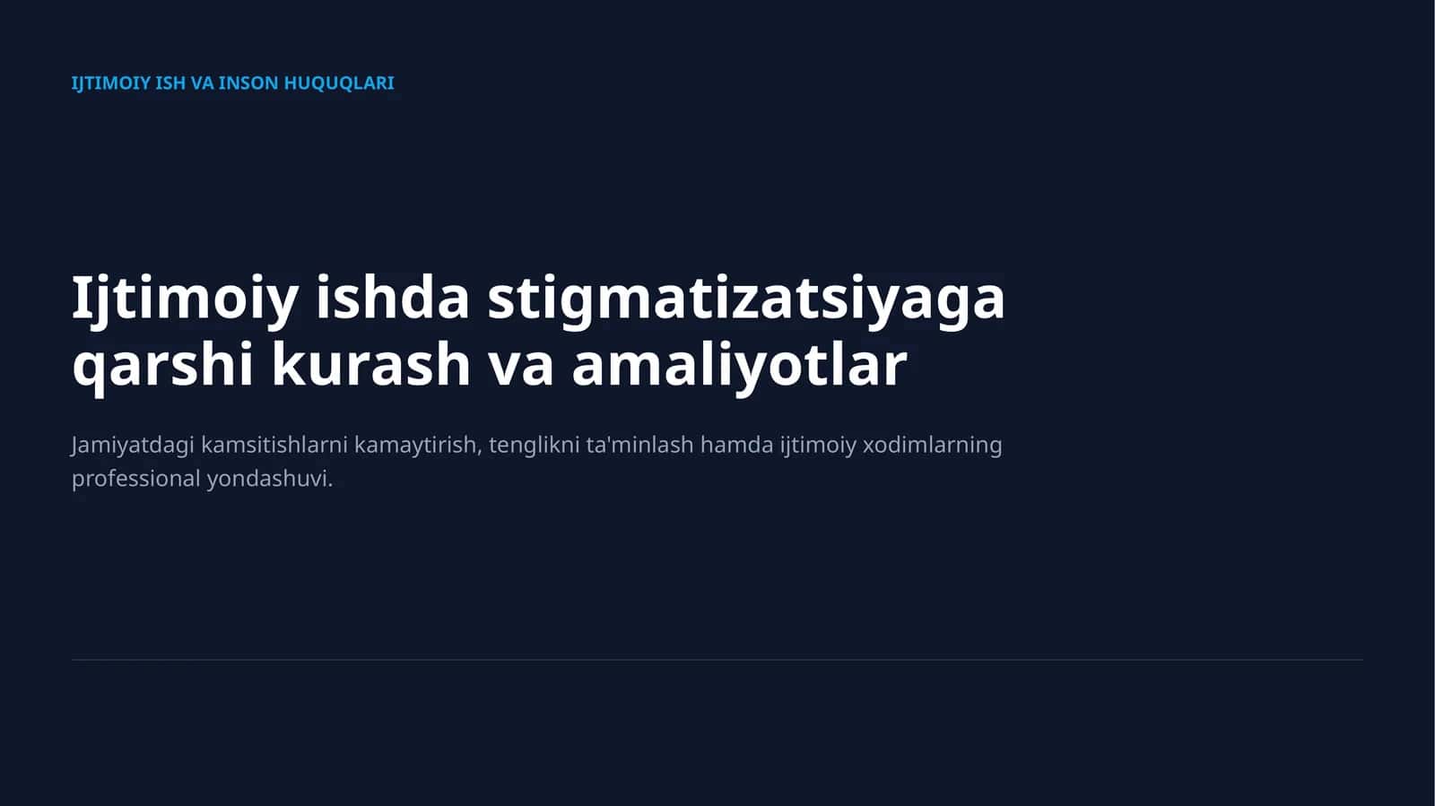 IJTIMOIY ISH VA INSON HUQUQLARI 1