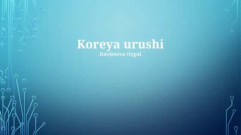 Koreya urushi 1