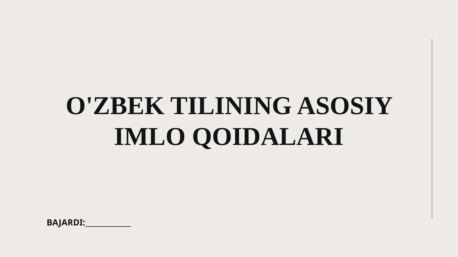 O'ZBEK TILINING ASOSIY IMLO QOIDALARI 1