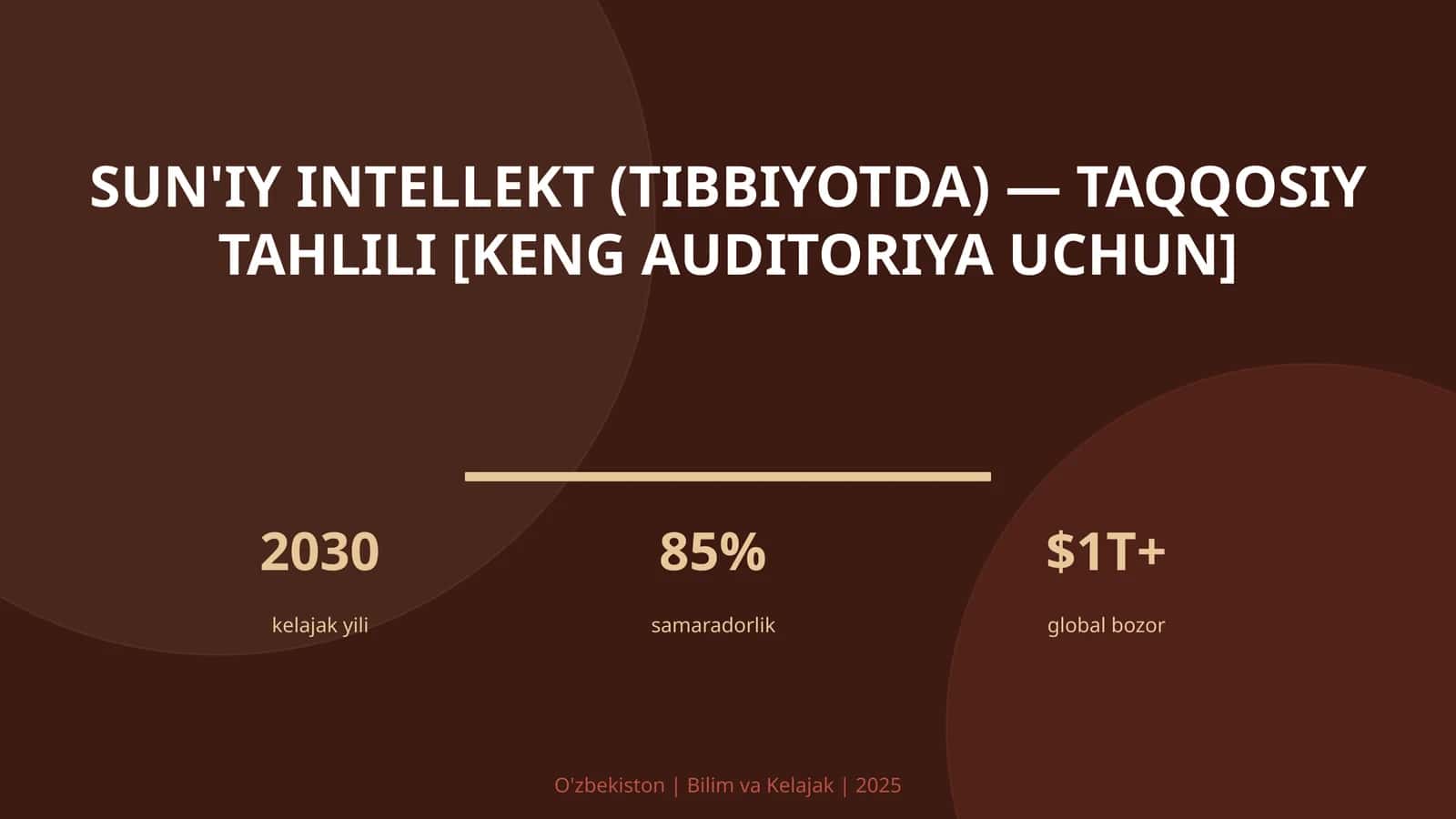 Sun'iy intellekt (tibbiyotda) — taqqosiy tahlili [keng auditoriya uchun] 1