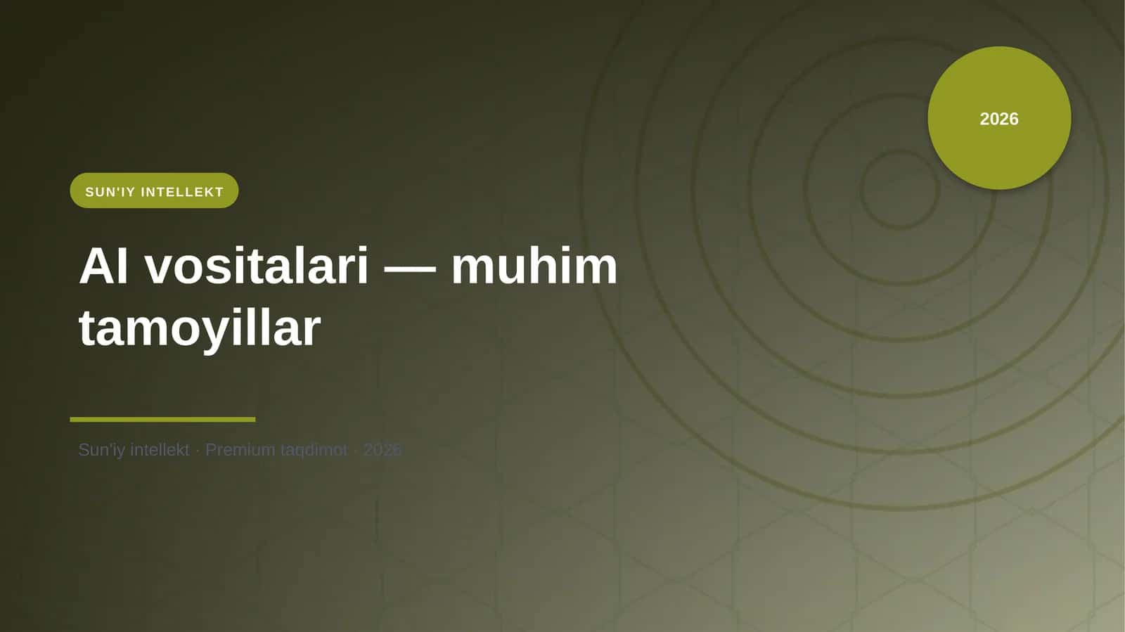 AI vositalari — muhim tamoyillar 1