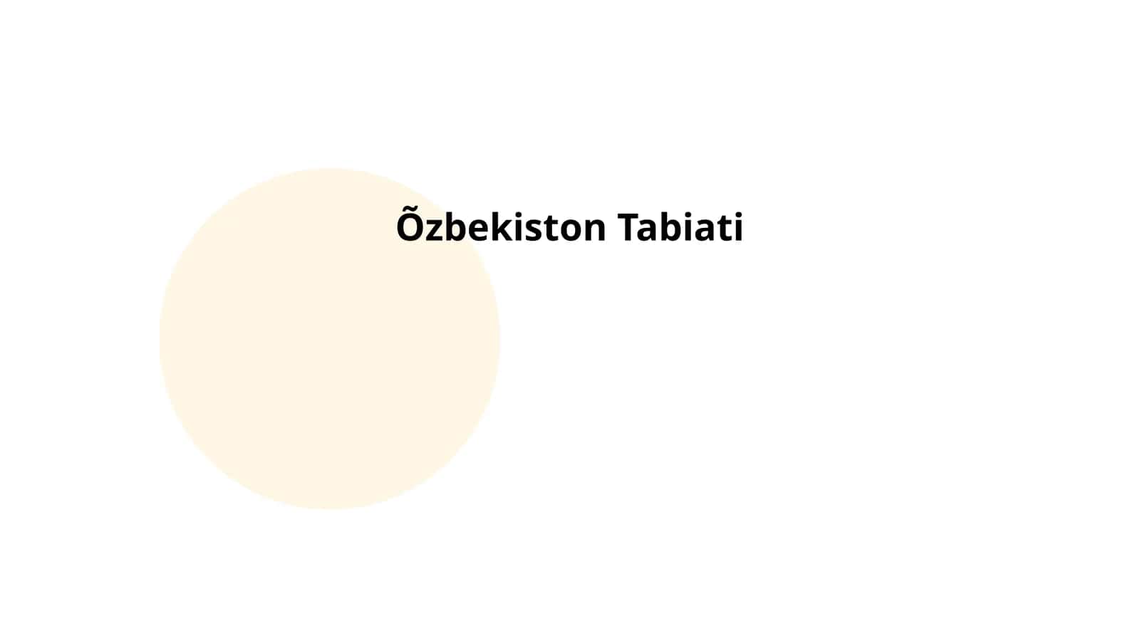 O‘zbekiston Tabiati 1