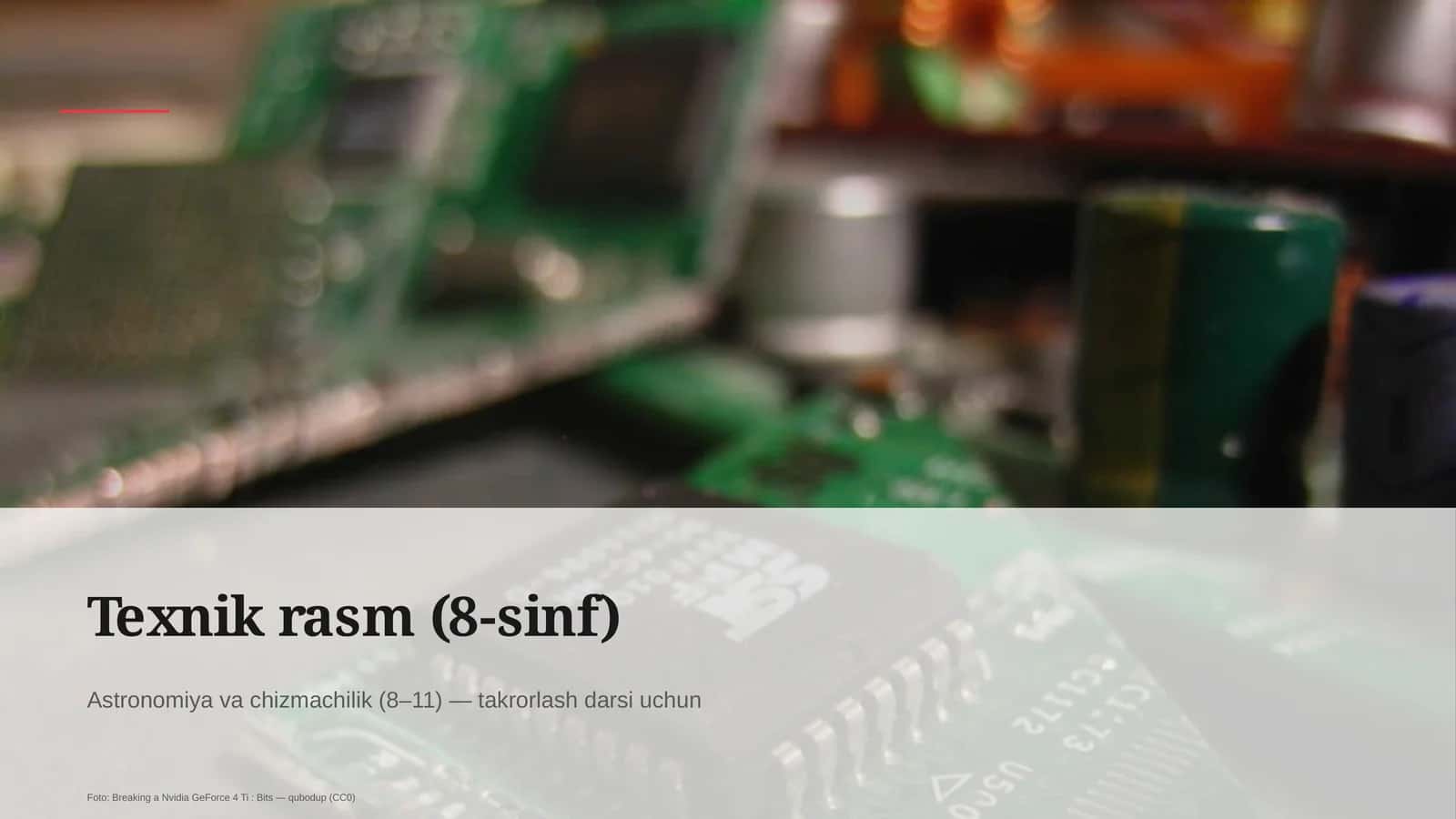 Texnik rasm (8-sinf) 1