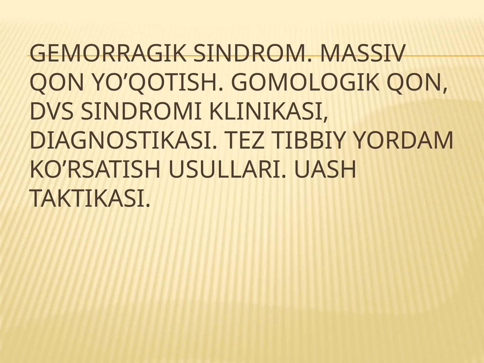 Gemorragiksindrom 1