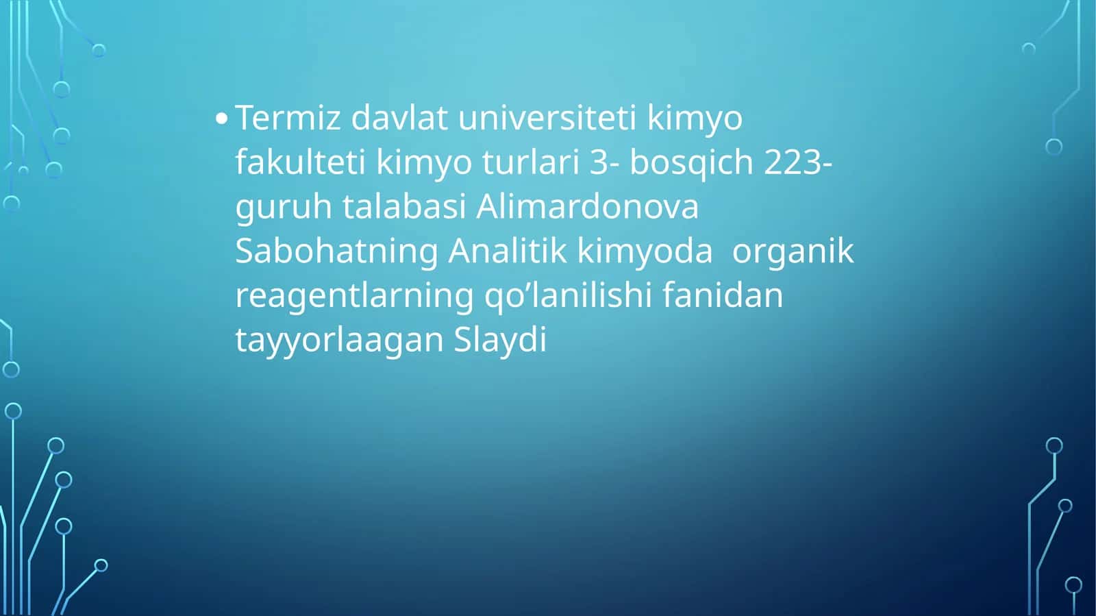 Analitik Kimyo Slaydi 1