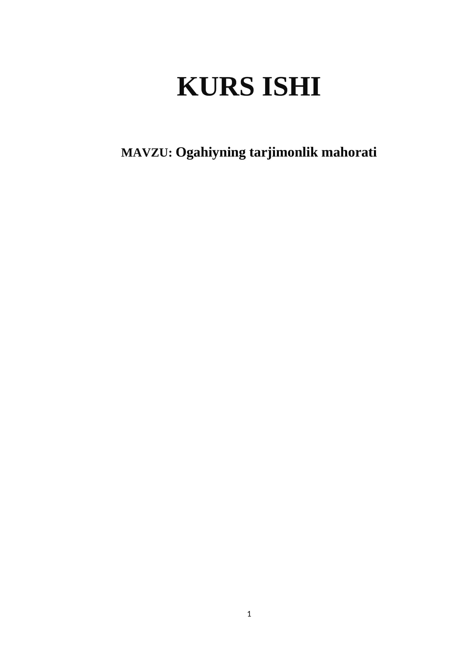 Ogahiyning tarjimonlik mahorati 1