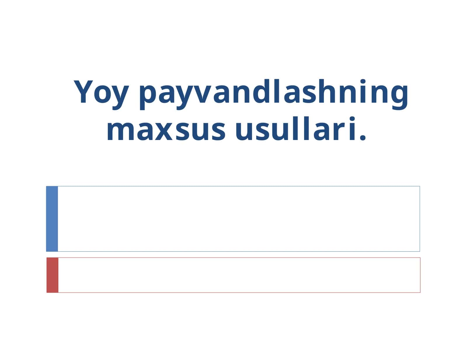 Gaz alangasida va plazma yordamida payvandlash 1