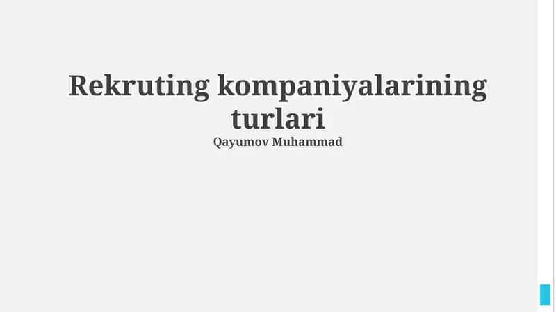 Boshqaruv bo'yicha ishga joylashtirish kompaniyalari 1