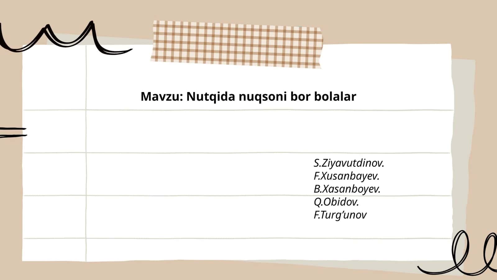 Nutqida nuqsoni bor bolalar 1
