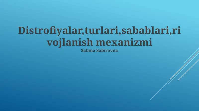 Mushak Distrofiyalari 1
