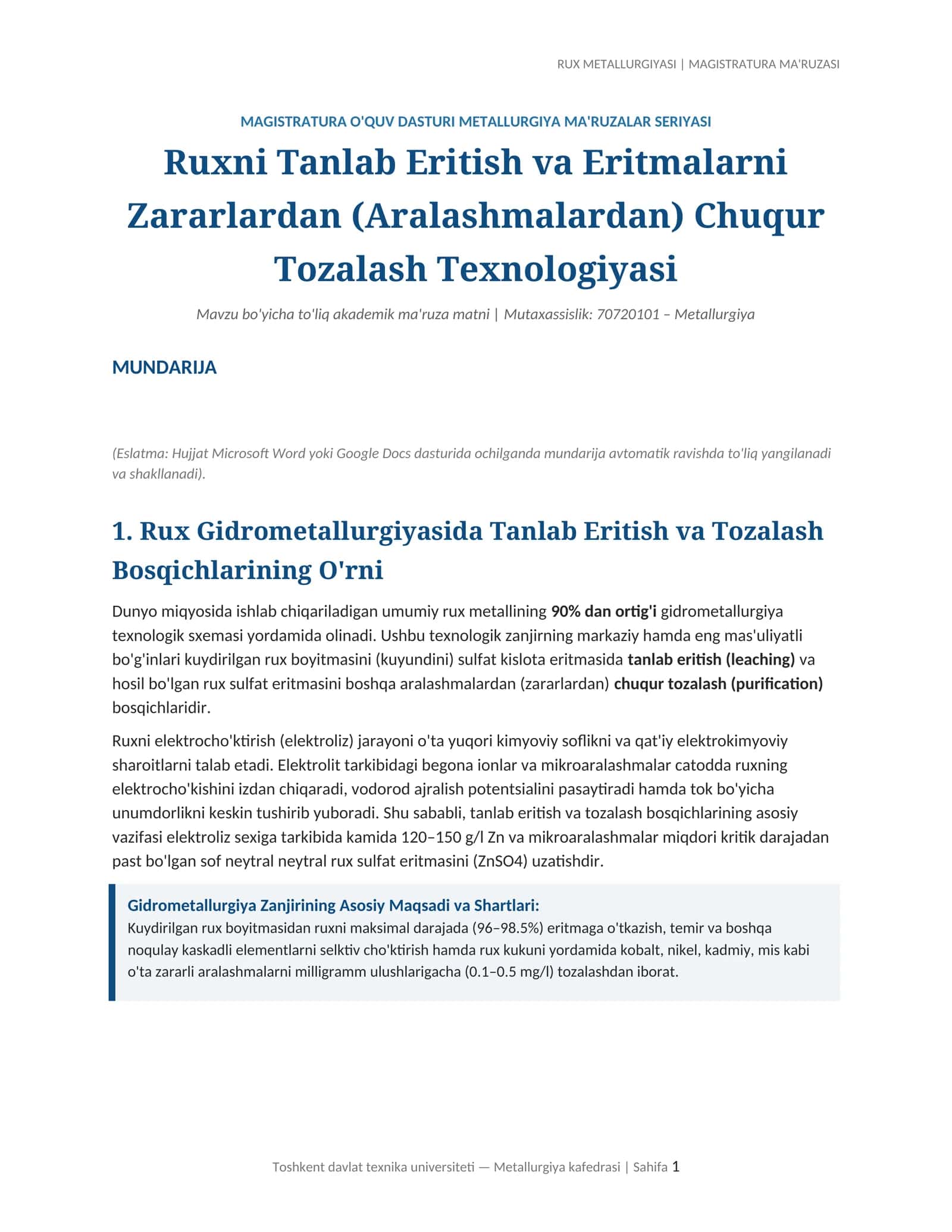 MAGISTRATURA MA'RUZASI 1