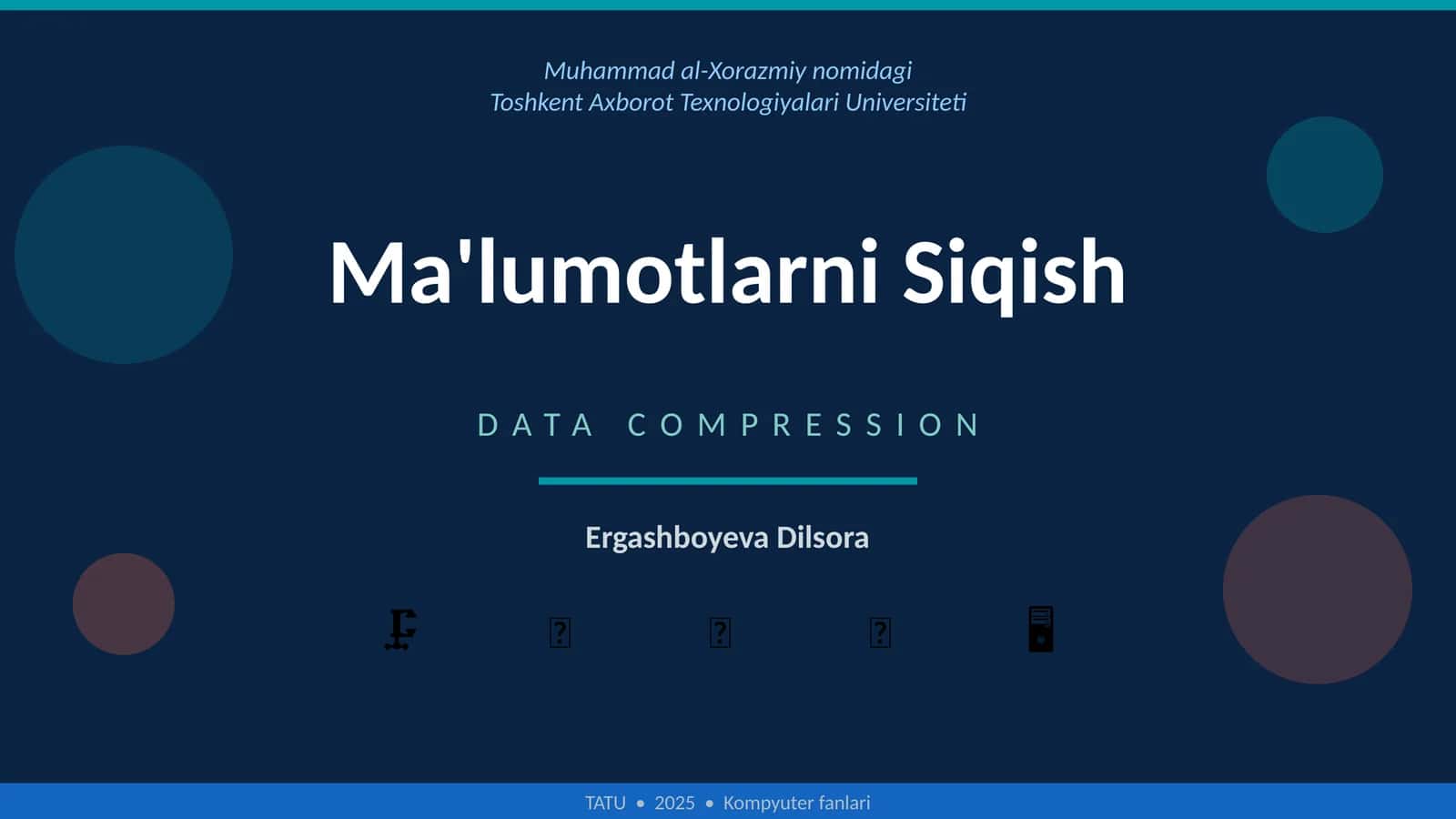 Ma'lumotlarni siqish(data compression) 1