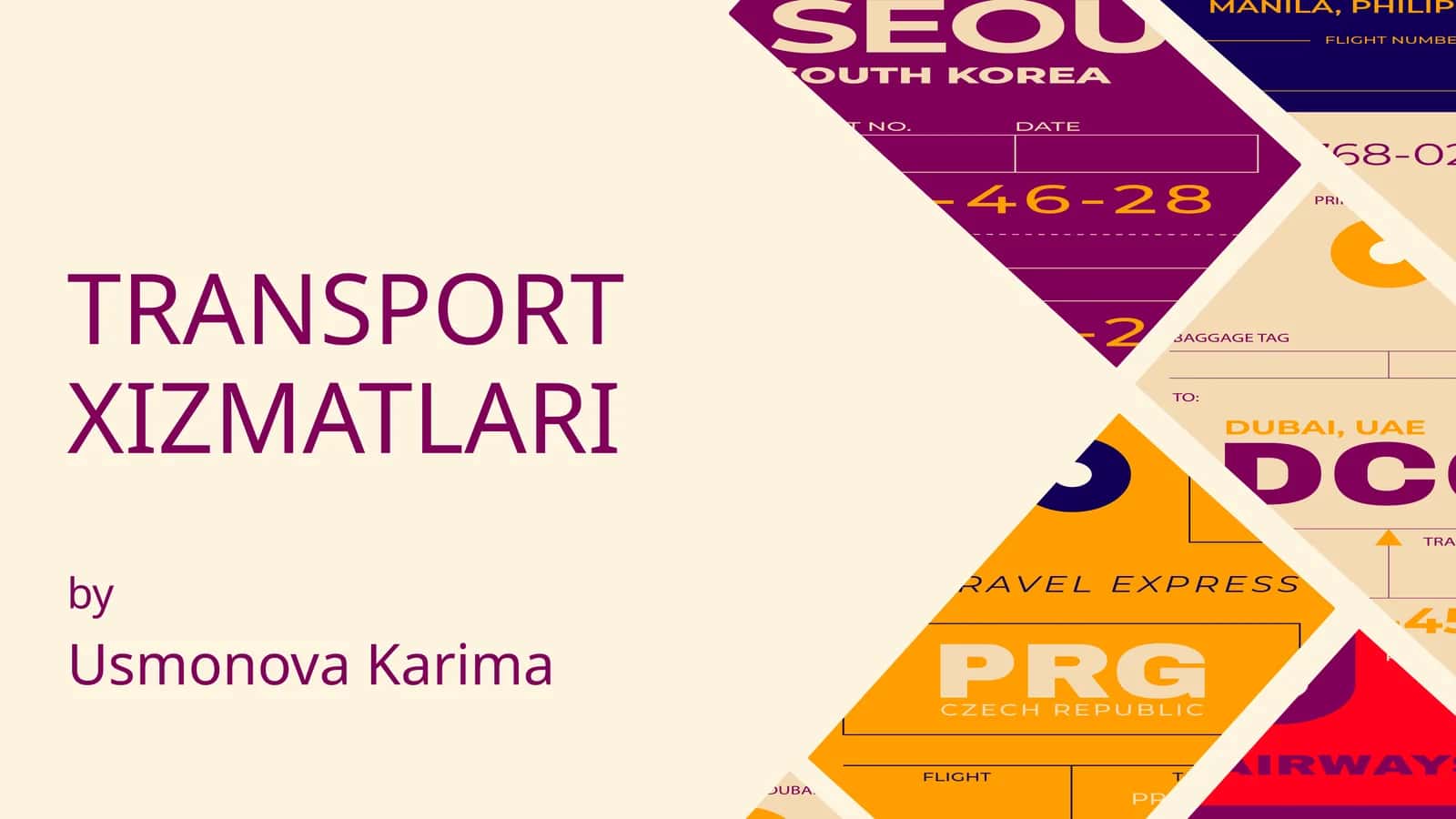 TRANSPORT XIZMATLARI 1