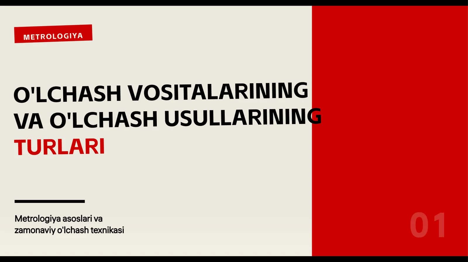 METROLOGIYA O'LCHASH VOSITALARINING VAO'LCHASH USULLARINING TURLARI 1
