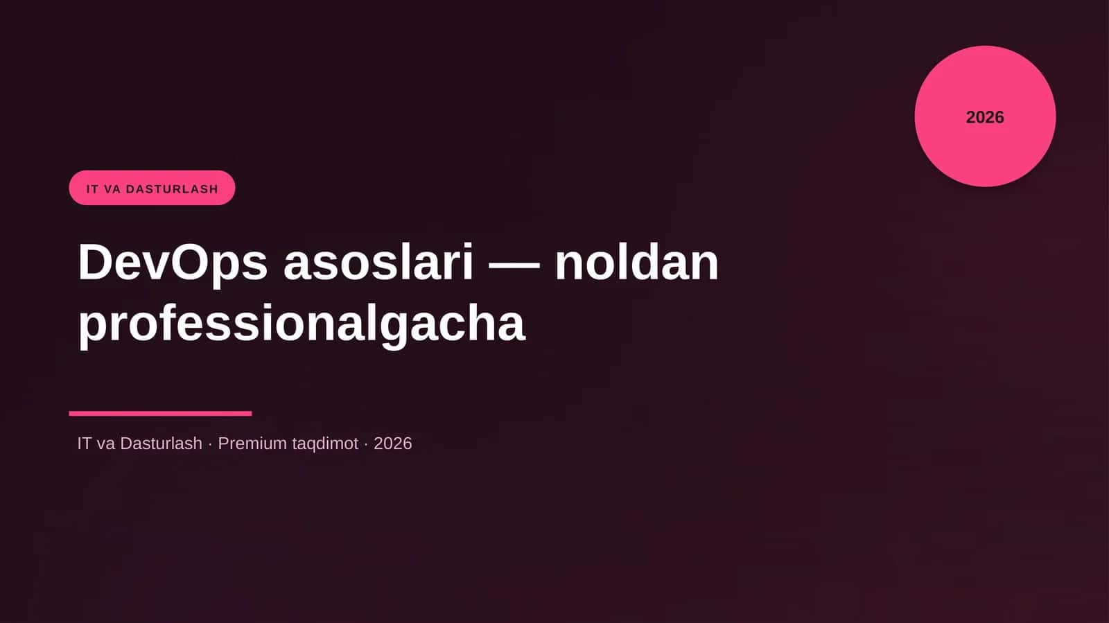 DevOps asoslari — noldan professionalgacha 1