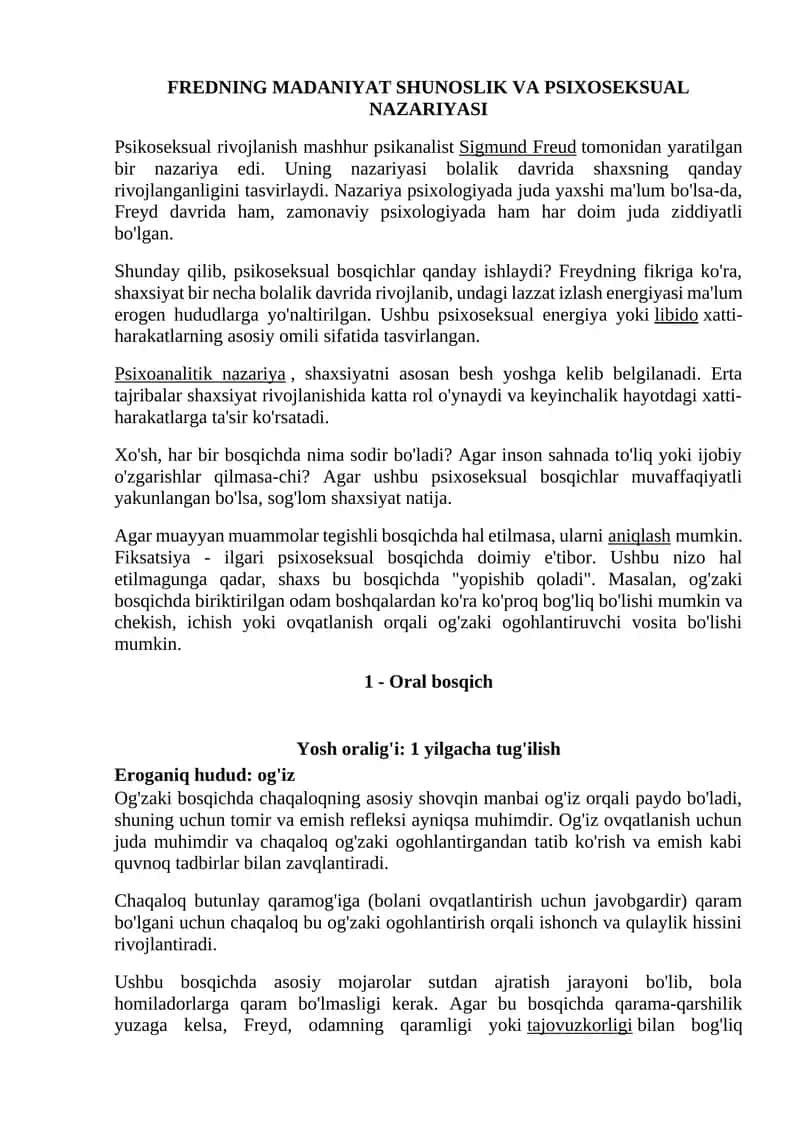 FREDNING MADANIYAT SHUNOSLIK VA PSIXOSEKSUAL NAZARIYASI 1
