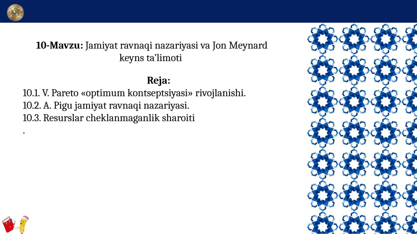 Jamiyat ravnaqi nazariyasi va Jon Meynard Keyns ta’limoti 1