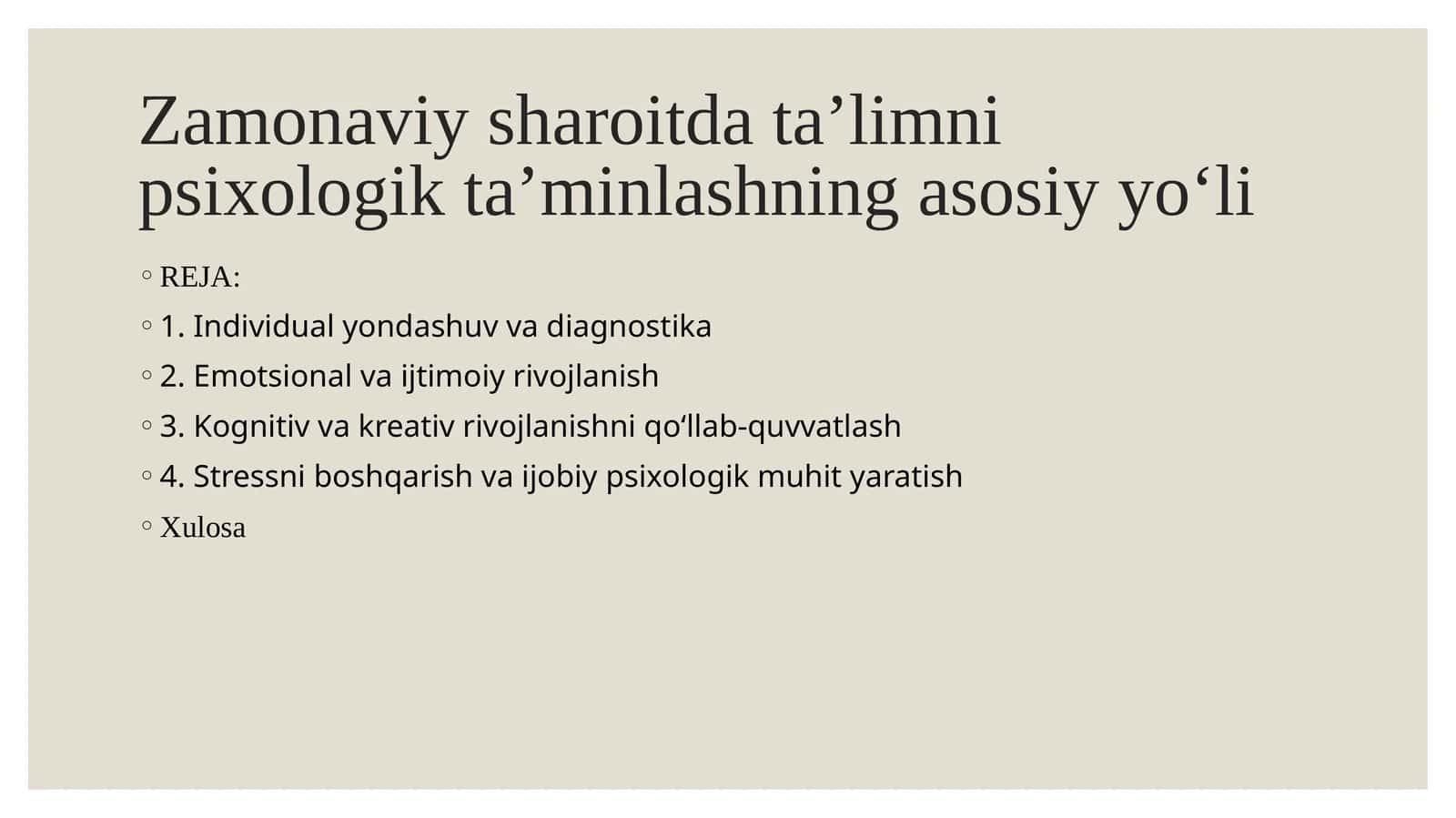 Zamonaviy sharoitda ta’limni psixologik ta’minlashning asosiy yo‘li 1