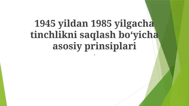 Xalqaro Tashkilotlarning roli 1