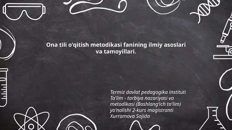Ona tili oʻqitish metodikasi 1