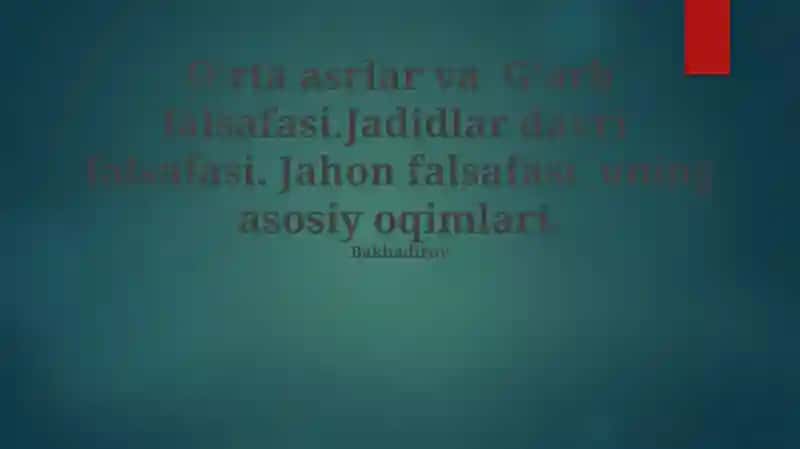 Islom falsafasi 1