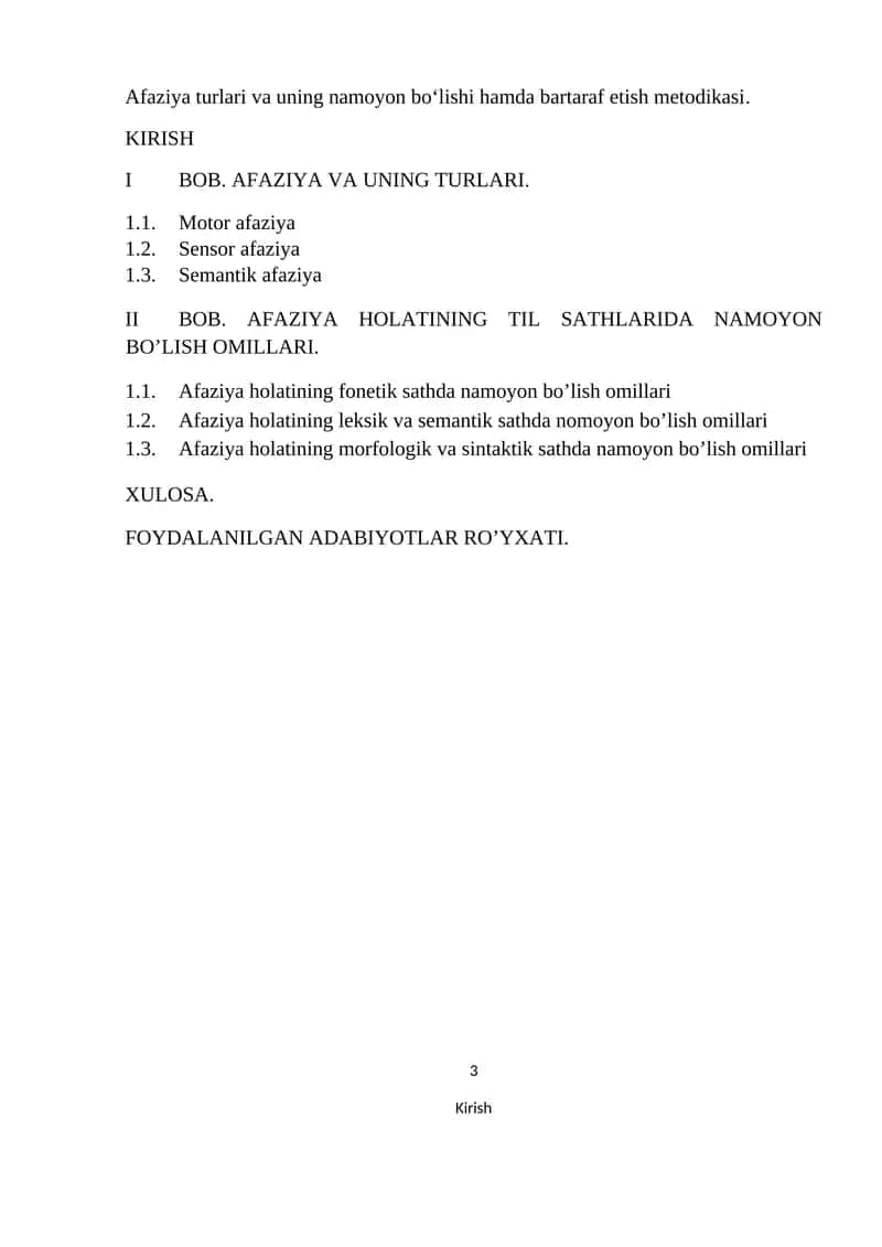 Afaziya turlari va uning namoyon boʻlishi hamda bartaraf etish metodikasi 1