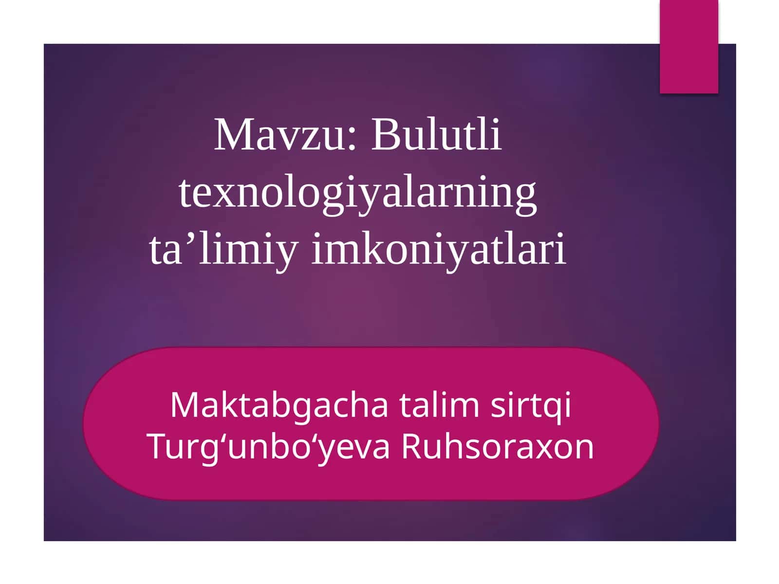 Bulutli texnologiyalar 1