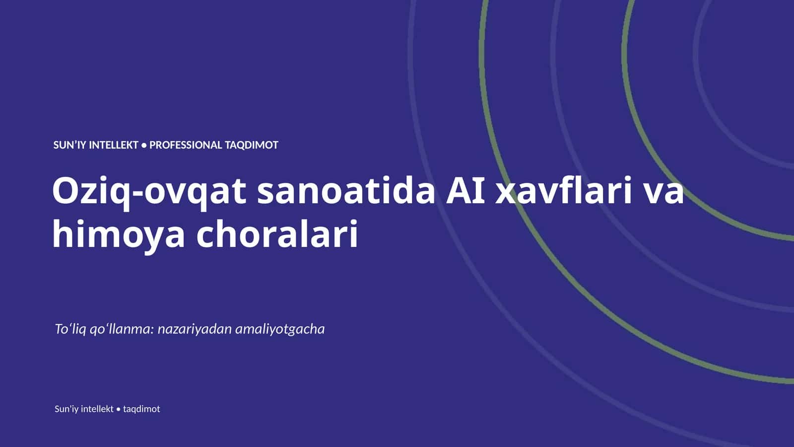 SUNʼIY INTELLEKT • PROFESSIONAL TAQDIMOT 1