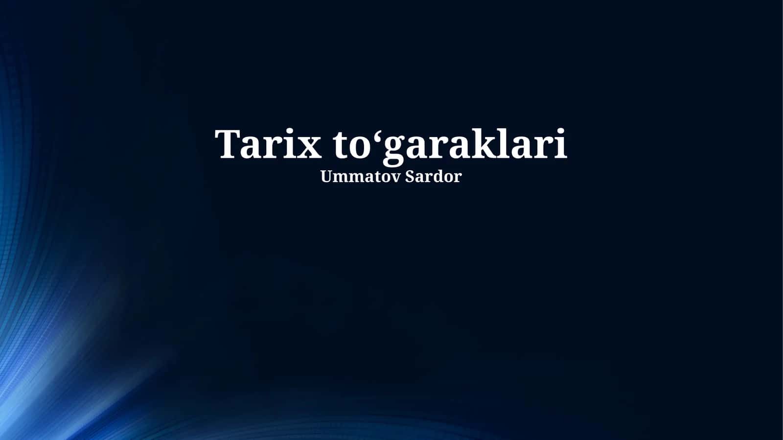 Tarix toʻgaraklari 1