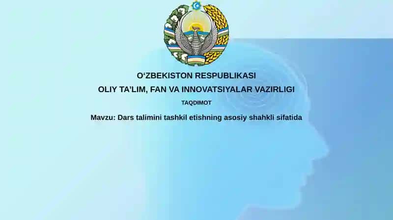 Darstalimini tashkilotishning asosiy shakli 1