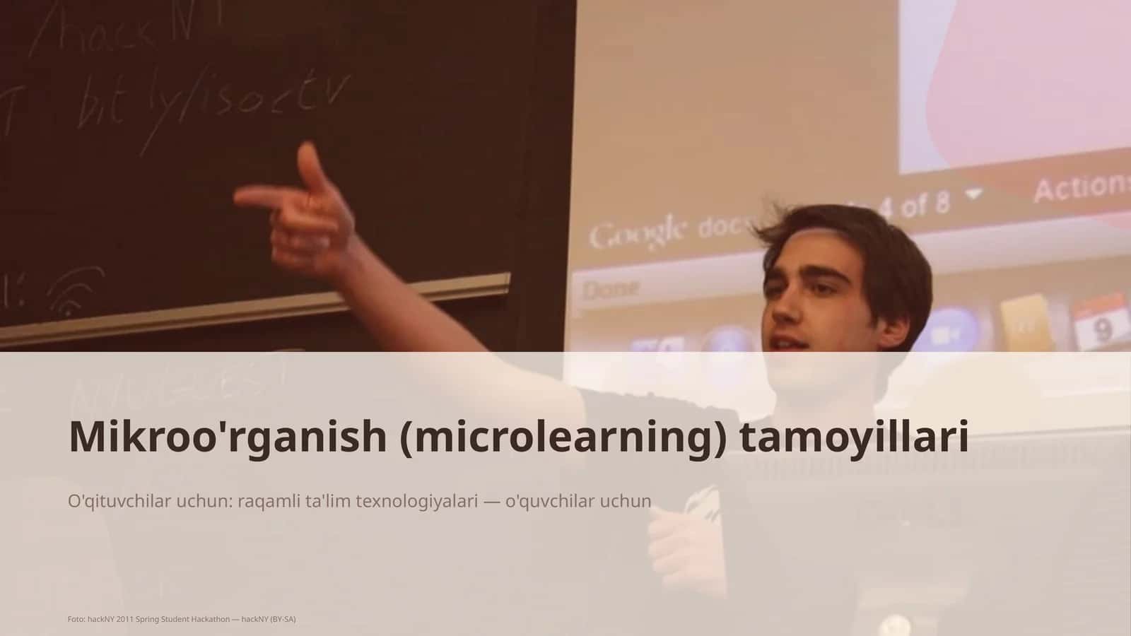 Mikroo'rganish (microlearning) tamoyillari 1