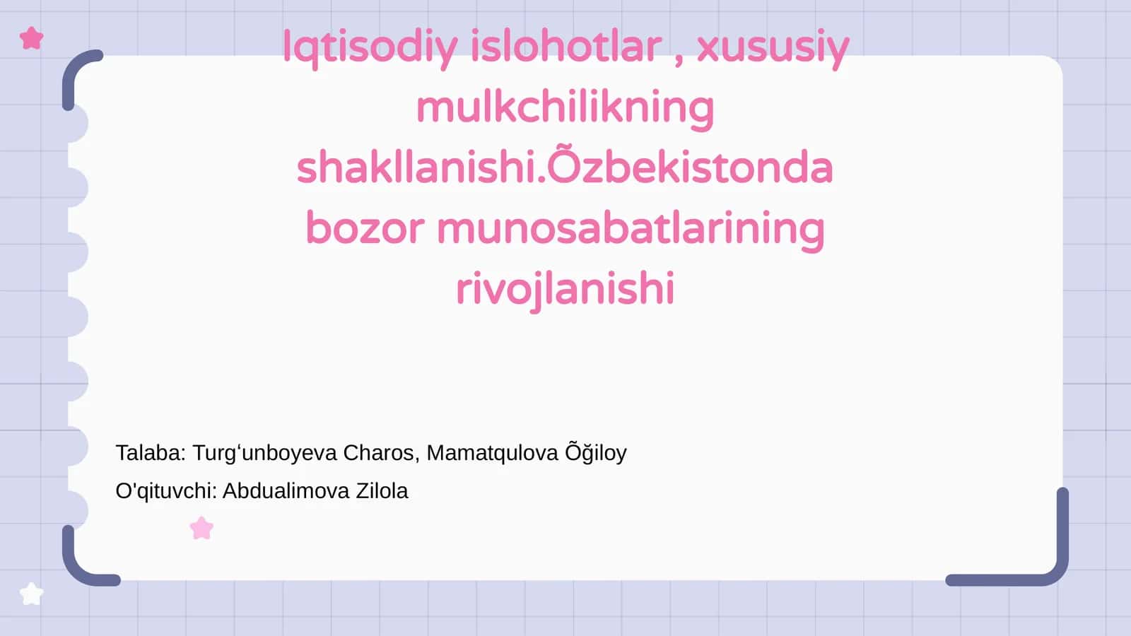 Iqtisodiy Islohotlarning Asosiy Maqsadlari 1