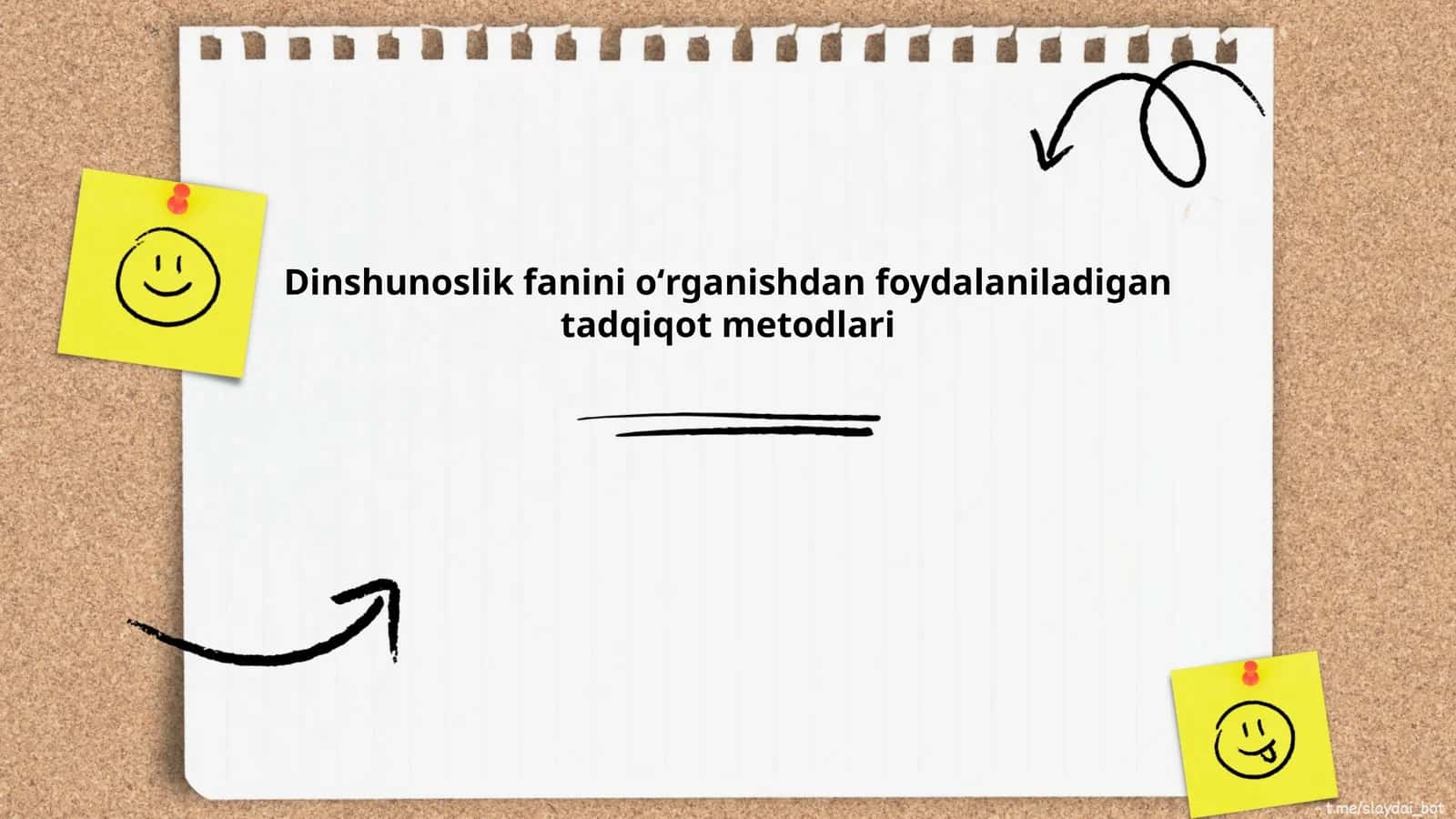 Dinshunoslik fanini oʻrganishdan foydalaniladigan tadqiqot metodlari 1