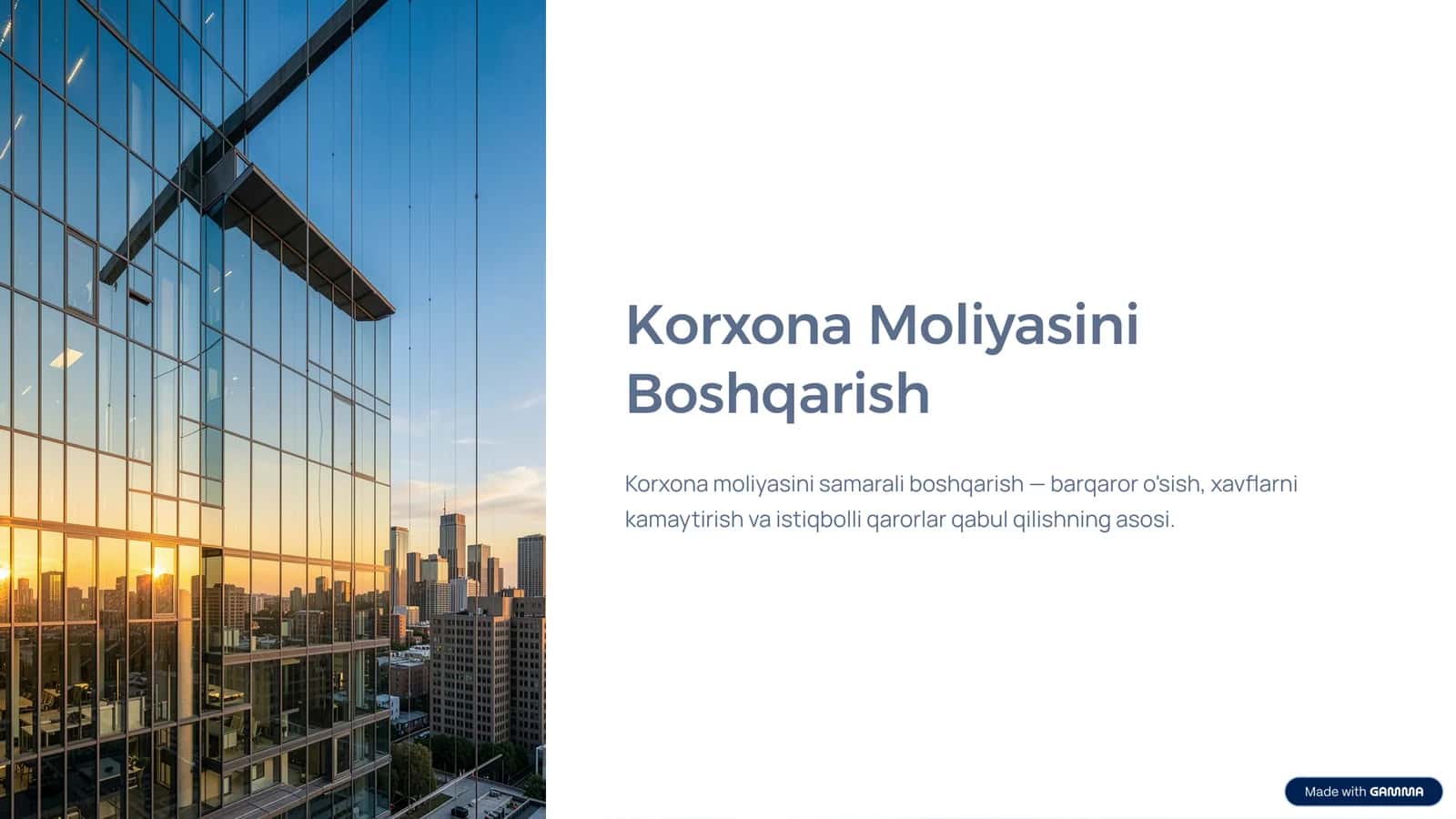 Korxona Moliyasini Boshqarish 1