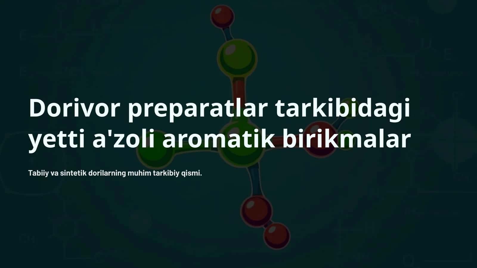 Aromatik birikmalar 1