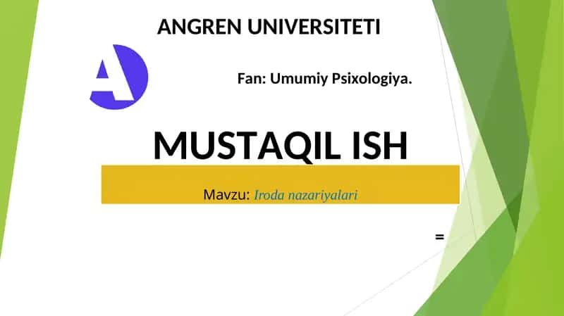 Iroda nazariyalari 1