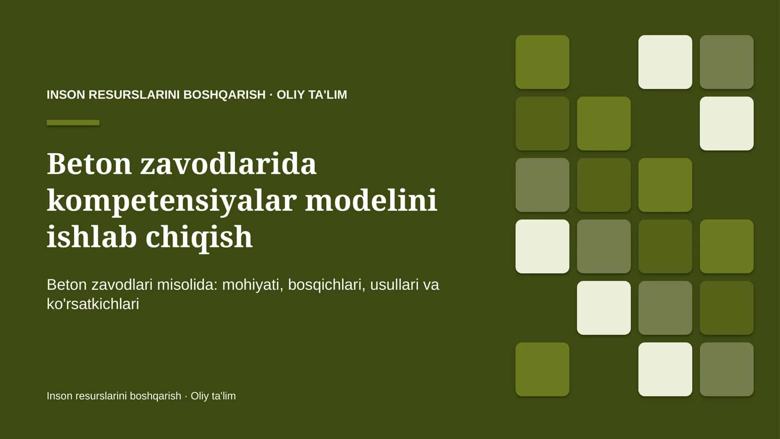 Beton zavodlarida kompetensiyalar modelini ishlab chiqish 1