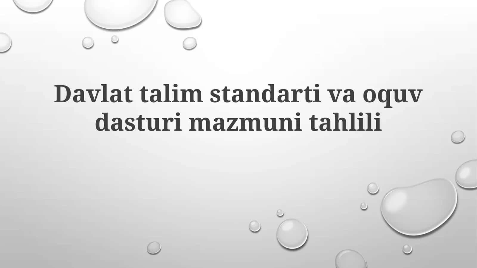 Davlattalimstandartivaoquvdasturimazmunitahlili 1