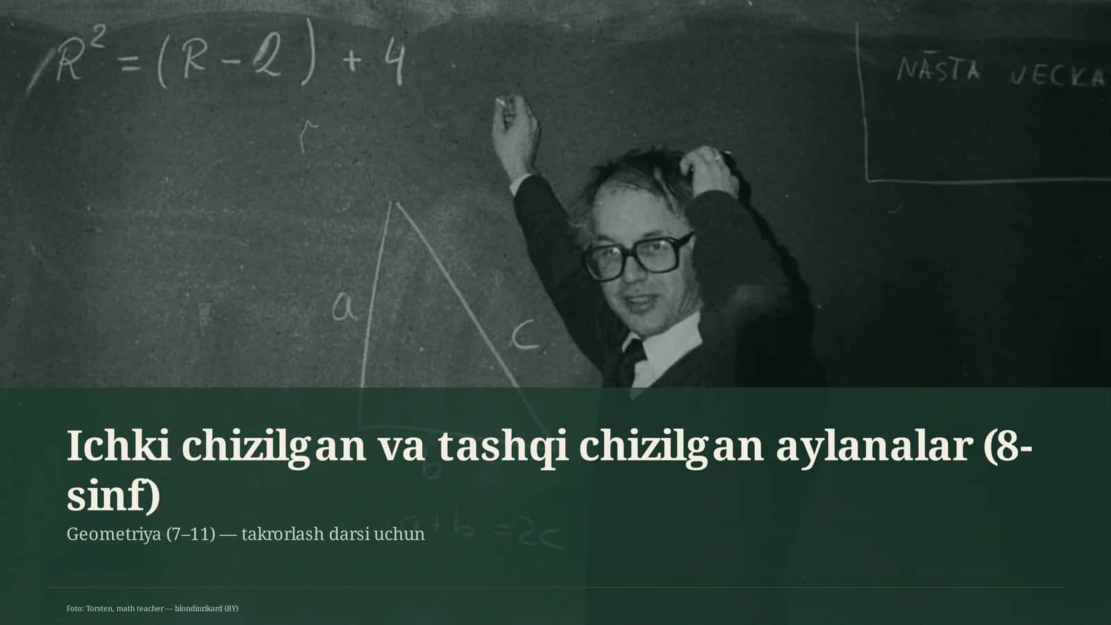 Ichki chizilgan va tashqi chizilgan aylanalar (8-sinf) 1