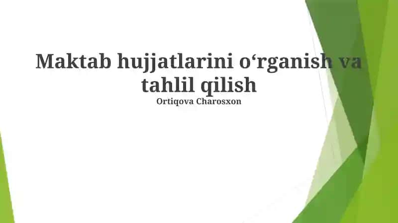 Elektron hujjatlar bilan ishlash