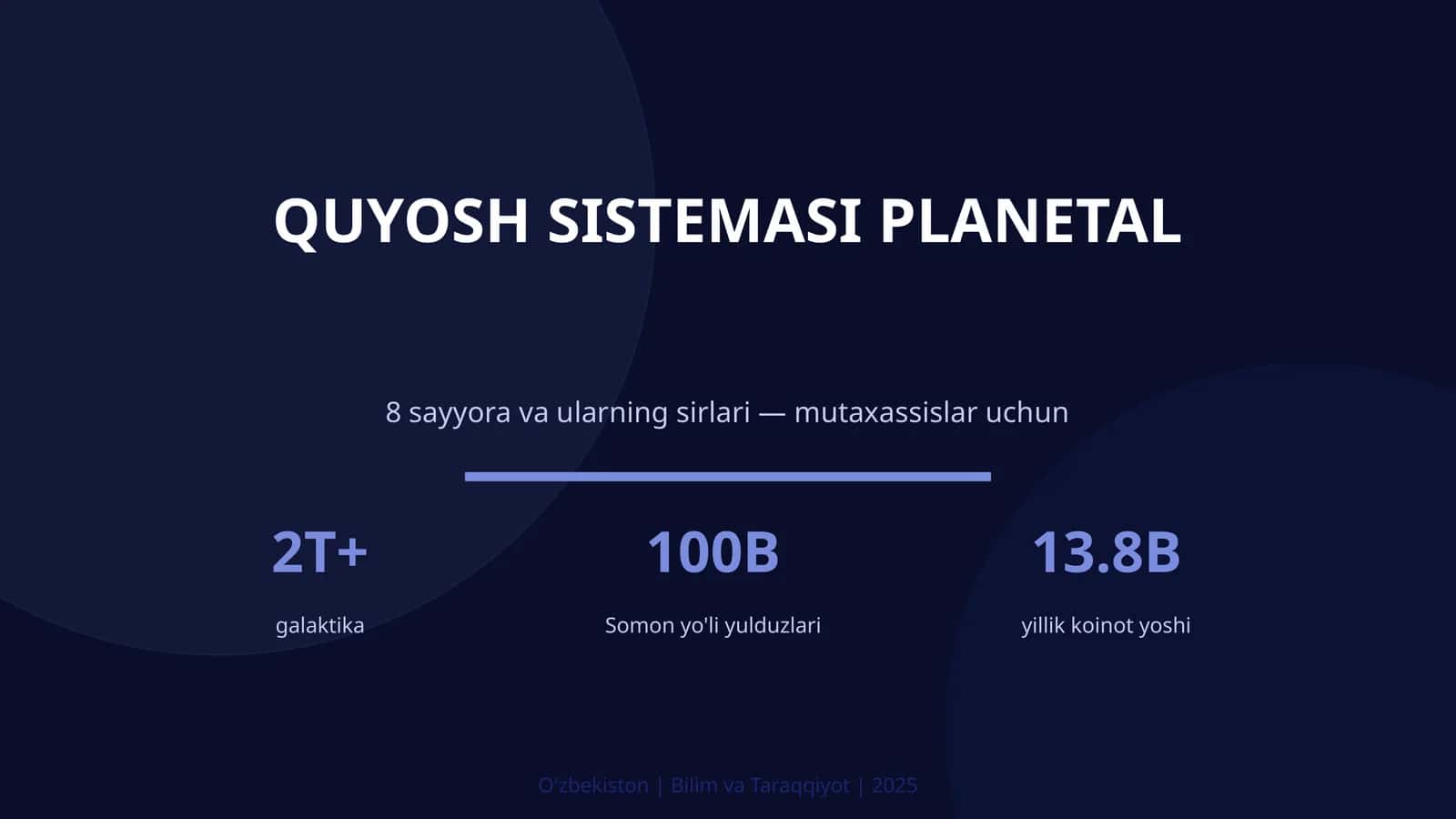 Quyosh Sisteması Planetal 1