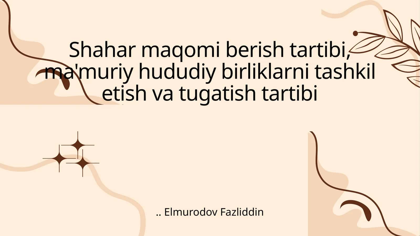 Shahar maqomini berish tartibi: mezonlar va jarayonlar 1