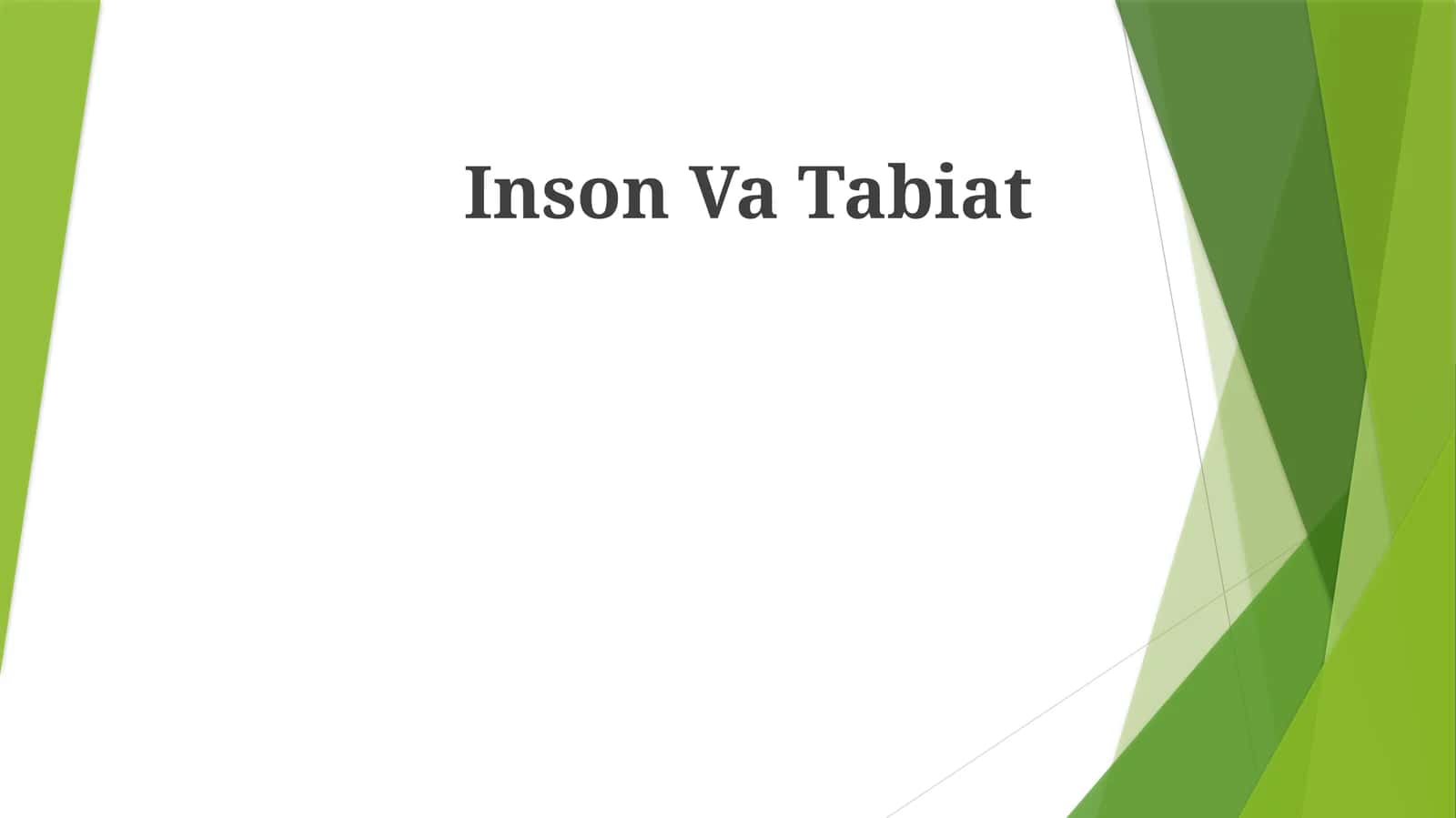 Inson Va Tabiat 1