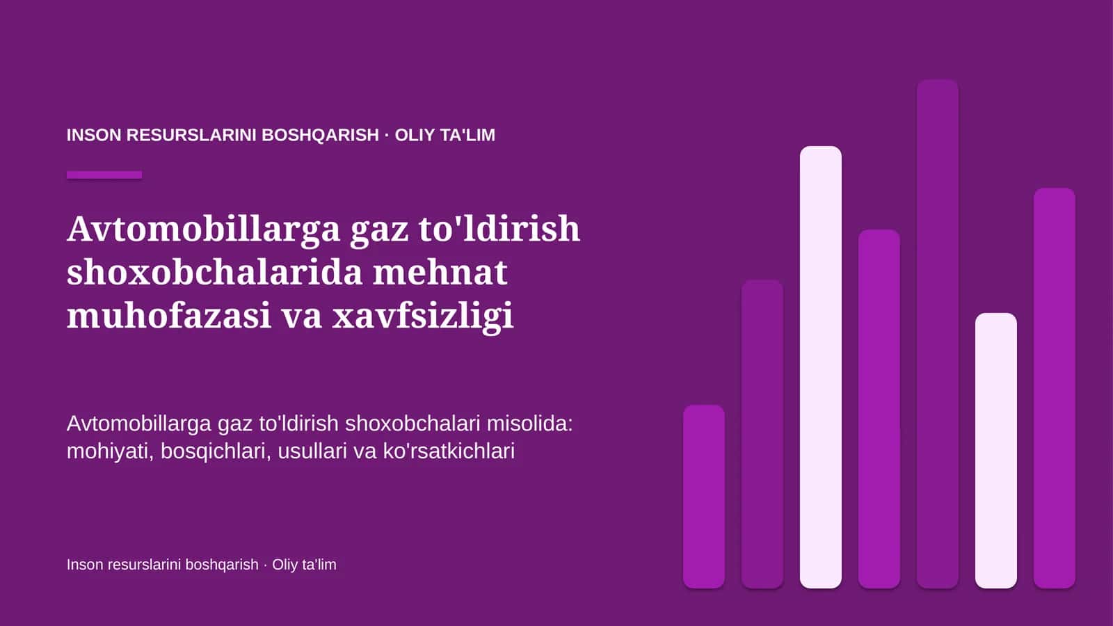 Avtomobillarga gaz to'ldirish shoxobchalarida mehnat muhofazasi va xavfsizligi 1