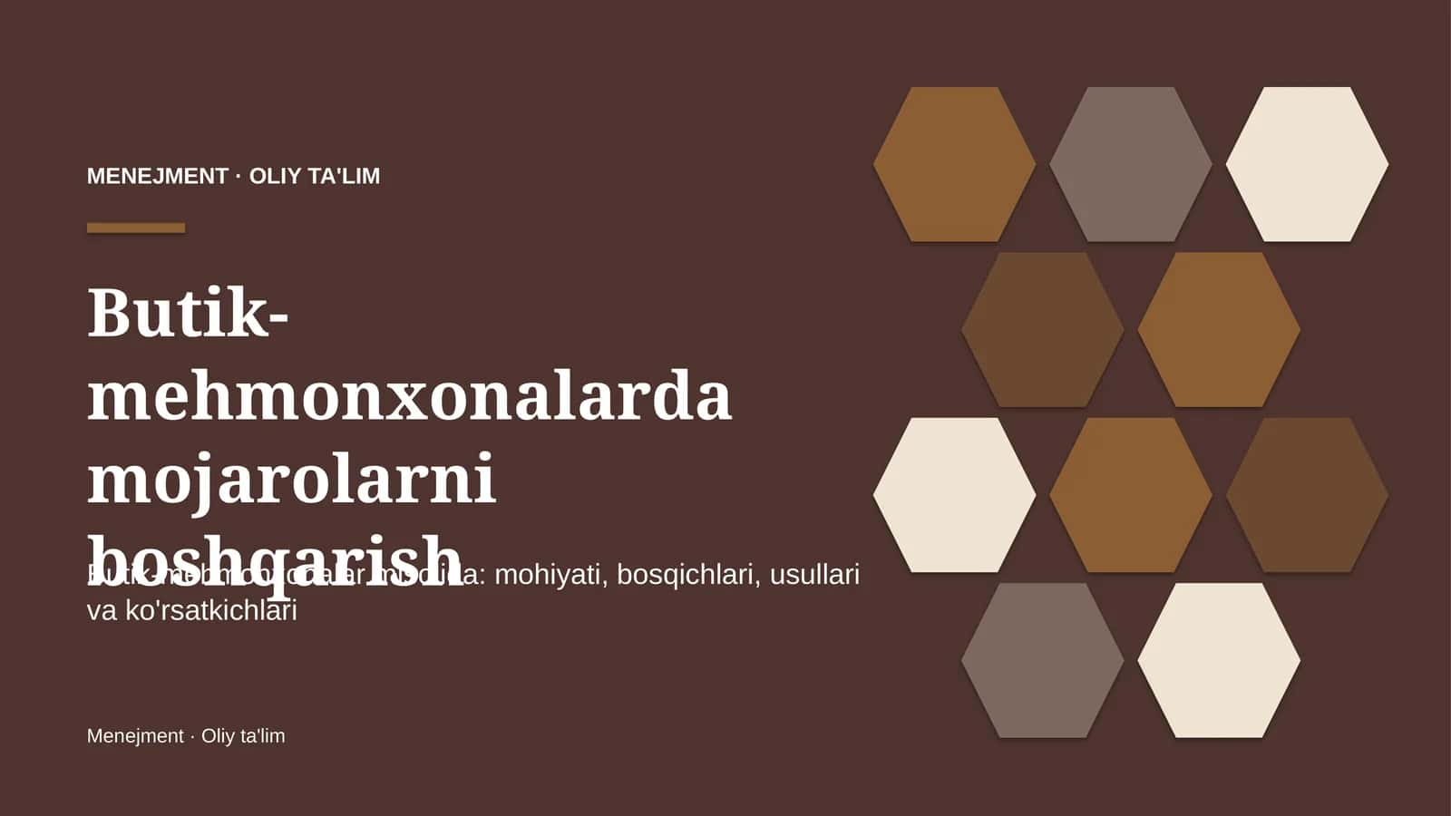 Butik-mehmonxonalar misolida: mohiyati, bosqichlari, usullari va ko'rsatkichlari 1