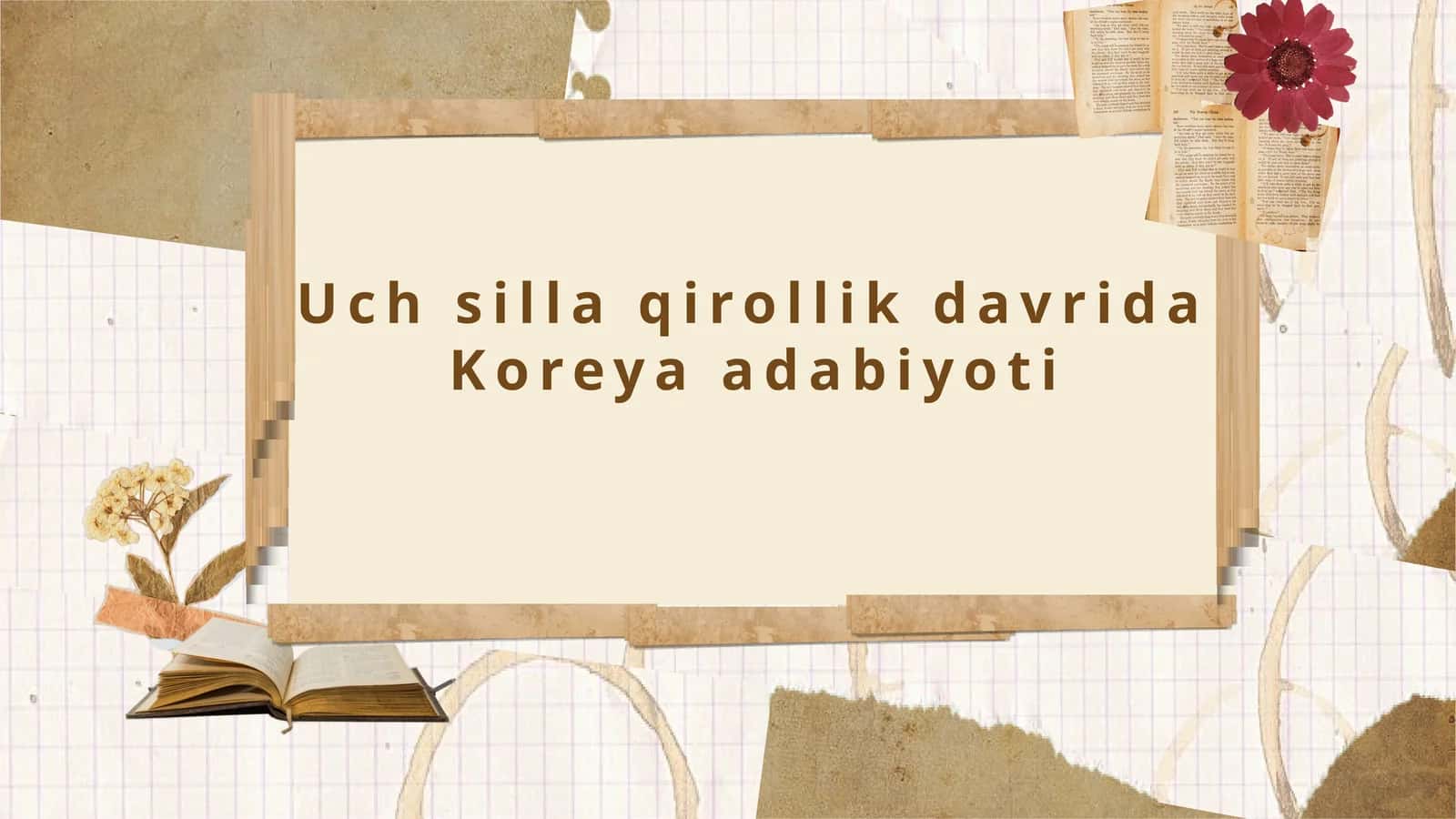 Uch Silla Davri Adabiyoti 1