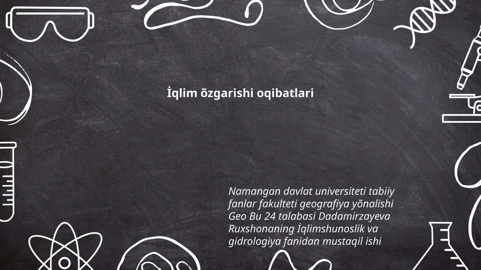 İqlim õzgarishi oqibatlari 1