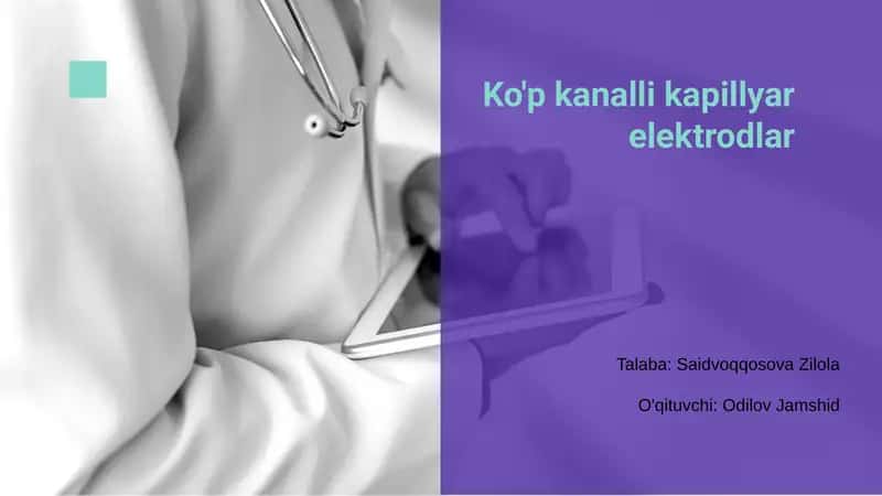 Ko'p kanalli kapillyar elektrodlar 1